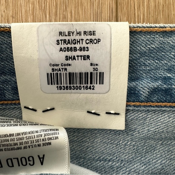 NWT AGOLDE Riley Hi Rise Straight Crop - Picture 7 of 14